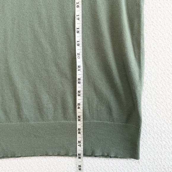 J. Crew Cotton-Cashmere Pique Crewneck Sweater in Sage Green NWT - Picture 7 of 7